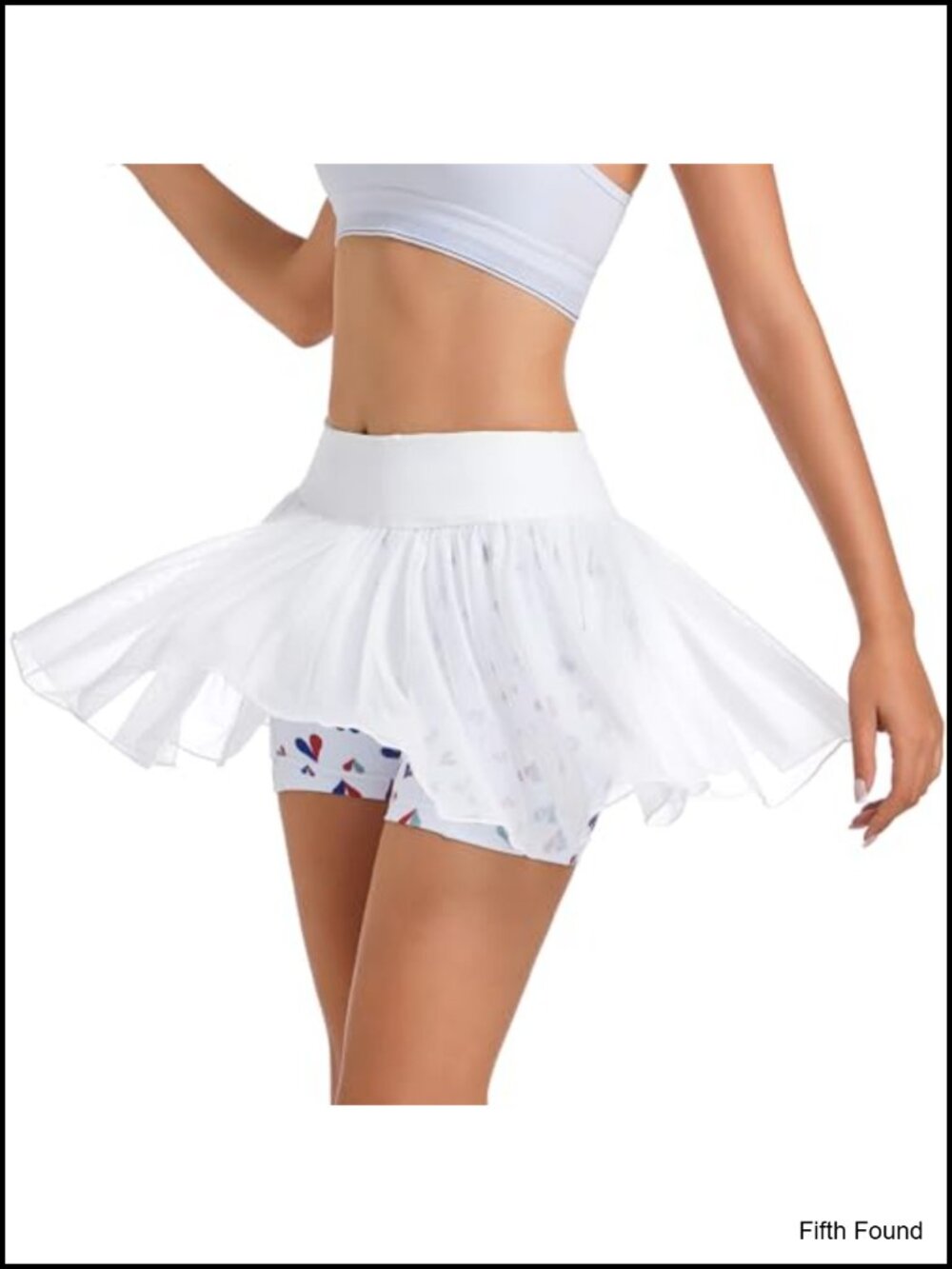 Women's Mesh Pleated High Waist Skort with Built-in Shorts & Pockets